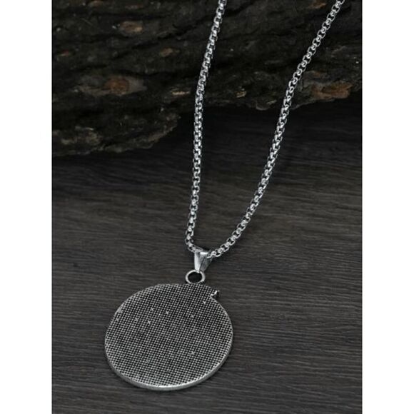 STAINLESS STEEL TREE OF LIFE SUN MOON SNAKE UNISEX PENDANT NECKLACE - Picture 7 of 7